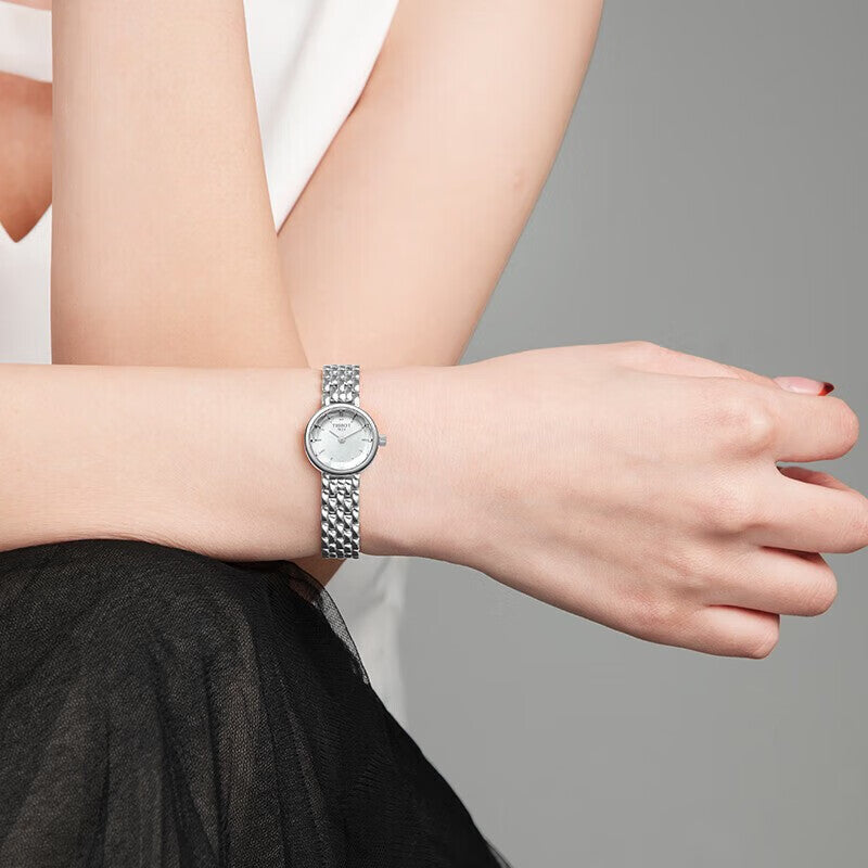 Tissot T Lovely Mother of Pearl Dial Silver Steel Strap Watch for Women - T140.009.11.111.00 Buy Now By Tissot