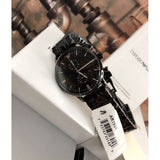 Emporio Armani Chronograph Black Dial Black Steel Strap Watch For Men - AR1934 Buy Now By Emporio Armani