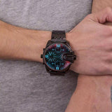 Diesel Uber Chief Chronograph Red Dial Black Steel Strap Watch For Men - DZ7373 Buy Now By Diesel