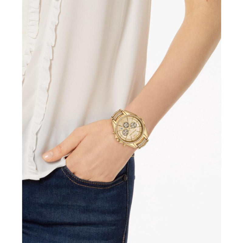 Michael Kors Whitney Chronograph Gold Dial Gold Steel Strap Watch For Women - MK6729 Buy Now By Michael Kors