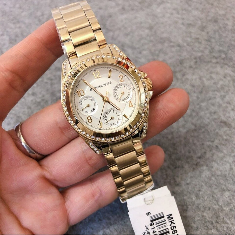 Michael Kors Blair Gold Dial Gold Steel Strap Watch for Women - MK5639 Buy Now By Michael Kors