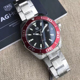 Tag Heuer Aquaracer Black Dial Silver Steel Strap Watch for Men - WAY101B.BA0746 Buy Now By Tag Heuer