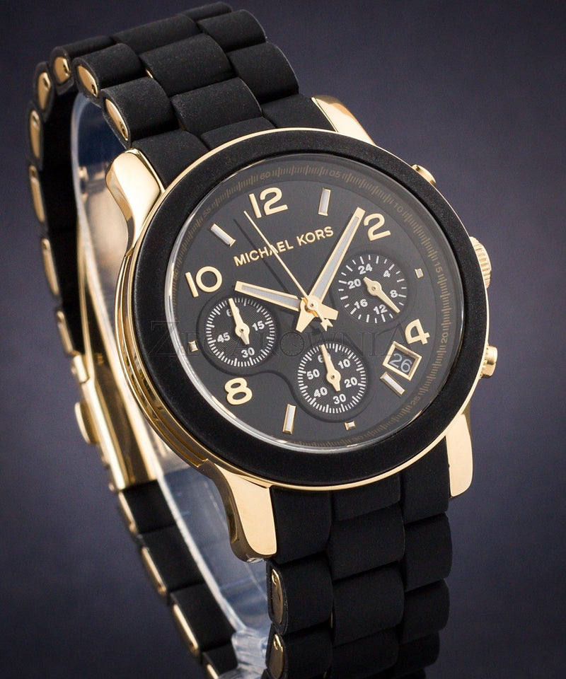 Michael Kors Runway Black Dial Black Silicone Strap Watch for Women - MK5191 Buy Now By Michael Kors
