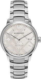 Shop Burberry The Classic Silver Dial Silver Steel Strap Watch for Men - BU10004 in USA