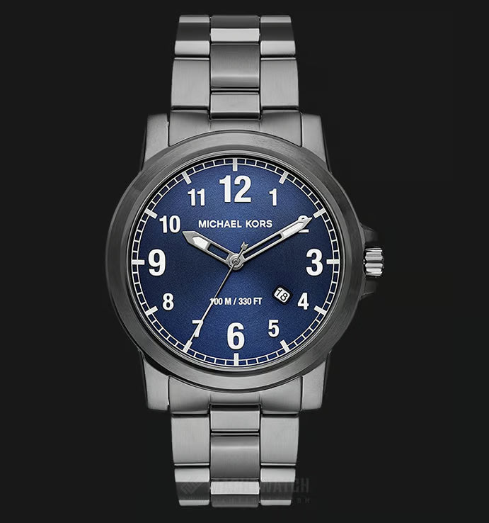 Michael Kors Paxton Analog Blue Dial Grey Steel Strap Watch For Men - MK8499 Buy Now By Michael Kors