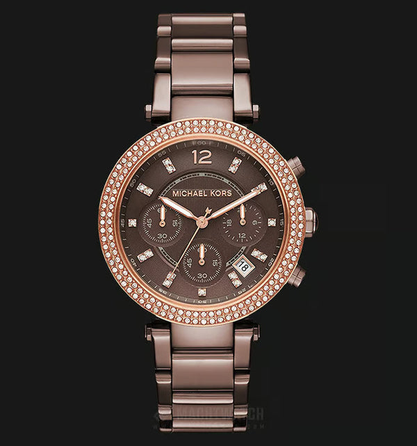 Michael Kors Parker Analog Quartz Brown Dial Brown Steel Strap Watch For Women - MK6378 Buy Now By Michael Kors