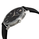 Shop Emporio Armani Kappa Analog Quartz Black Dial Black Leather Strap Watch For Men - AR11013 in USA