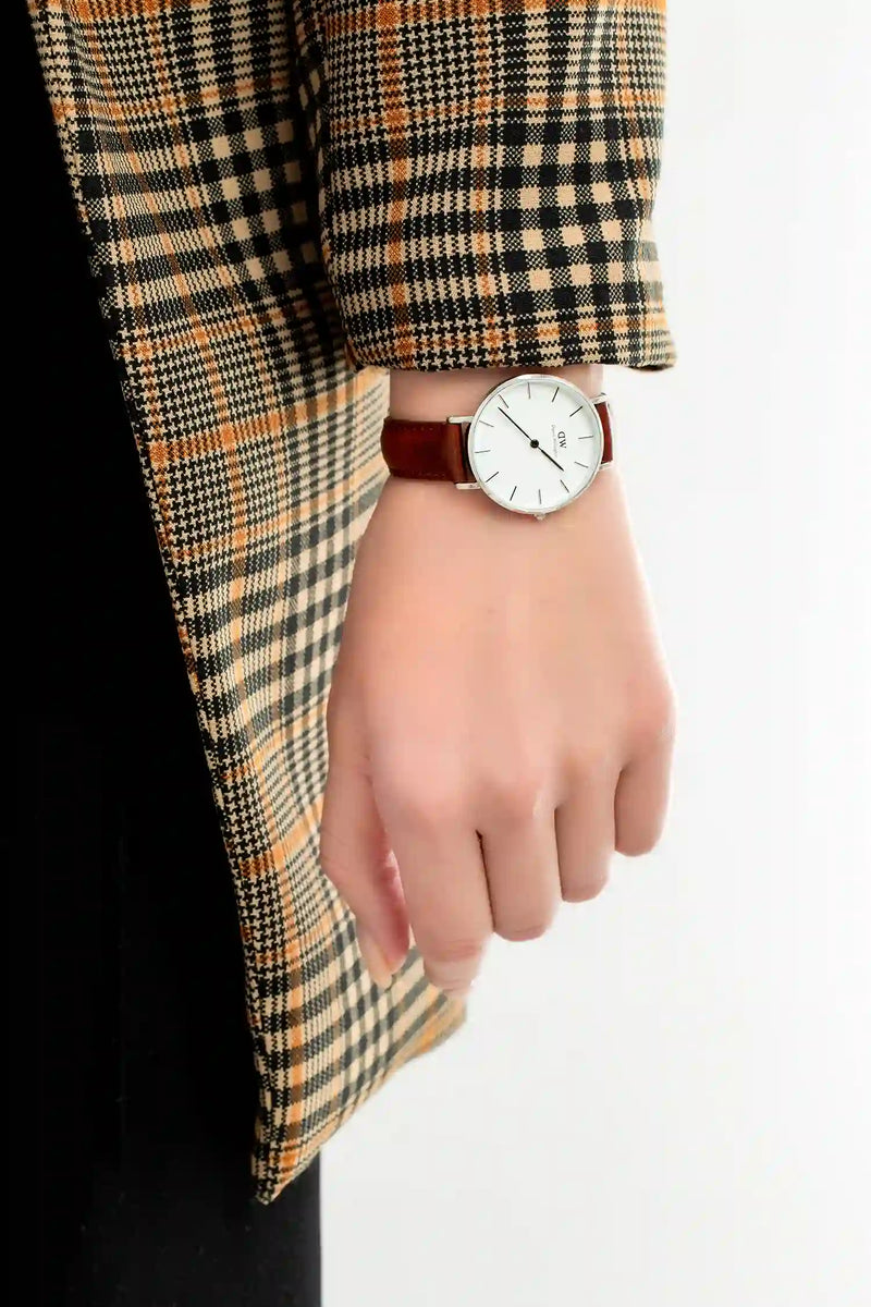 Daniel Wellington Classic Petite St Mawes White Dial Brown Leather Strap Watch For Women - DW00100187 Buy Now By Daniel Wellington