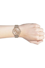 Hugo Boss Infinity Carnation Gold Dial Gold Mesh Bracelet Watch for Women - 1502519 Buy Now By Hugo Boss