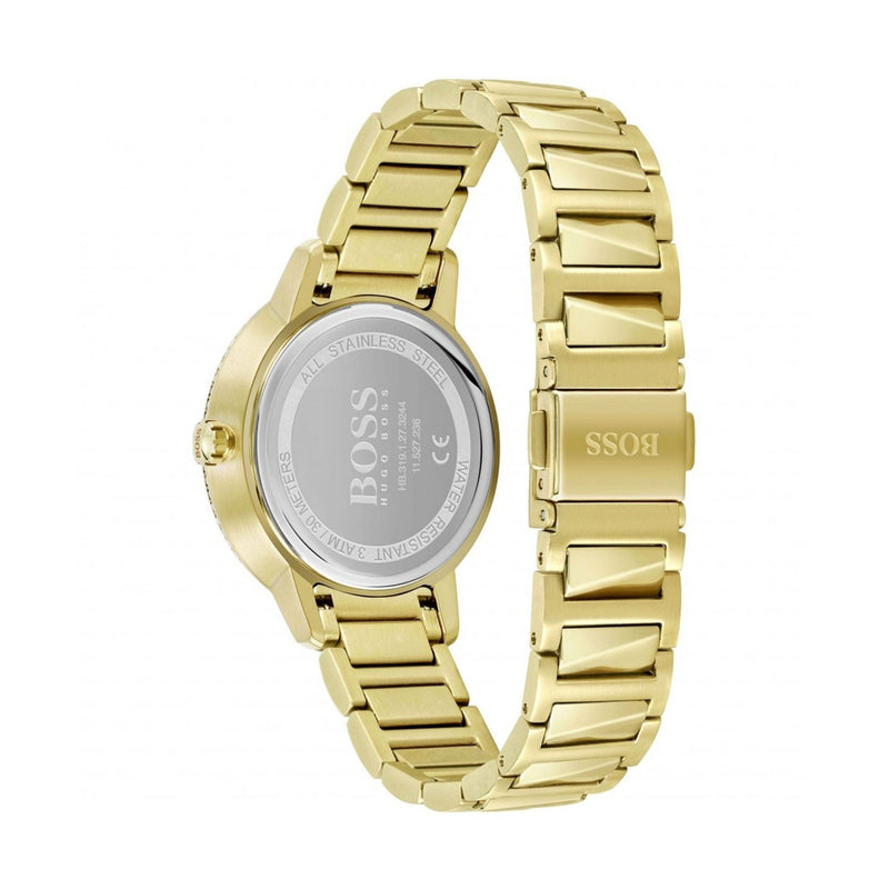 Hugo Boss Signature Gold Dial Gold Steel Strap Watch for Women - 1502541 Buy Now By Hugo Boss