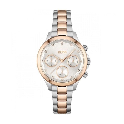 Shop Hugo Boss Hera White Dial Two Tone Steel Strap Watch for Women - 1502564 in USA
