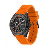 Hugo Boss Volane Chronograph Black Dial Orange Silicone Strap Watch for Men - 1513957