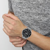 Shop Hugo Boss Ocean Edition Black Dial Silver Mesh Bracelet Watch for Men - 1513701 in USA