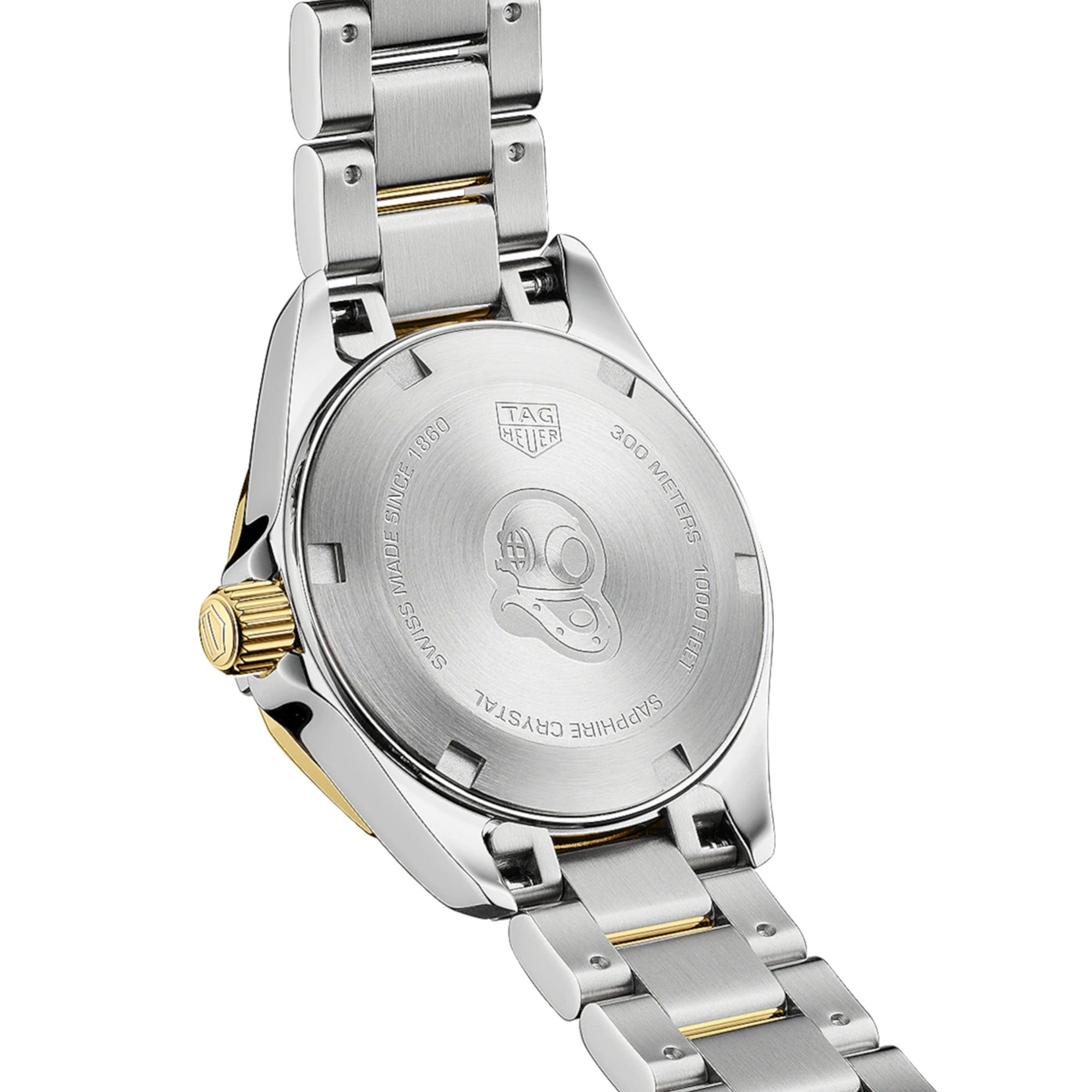 Tag Heuer Aquaracer Diamonds Mother of Pearl Dial Two Tone Steel Strap Watch for Men - WBD1422.BB0321