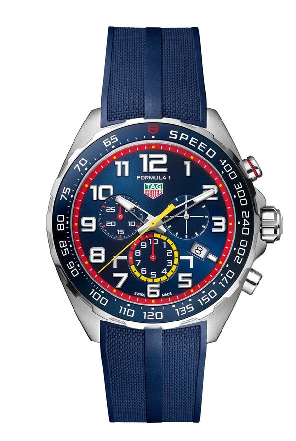 Shop Tag Heuer Formula 1 Red Bull Racing Chronograph Blue Dial Blue Rubber Strap Watch for Men - CAZ101AL.FT8052 in USA