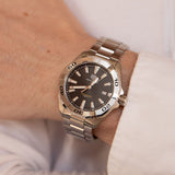 Tag Heuer Aquaracer Black Dial Silver Steel Strap Watch for Men - WBD1110.BA0928 Buy Now By Tag Heuer