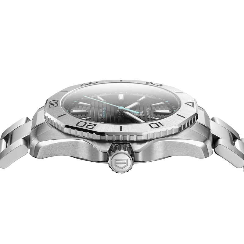 Tag Heuer Aquaracer Professional 200 Solargraph Quartz Black Dial Silver Steel Strap Watch for Men - WBP1114.BA0000 Buy Now By Tag Heuer