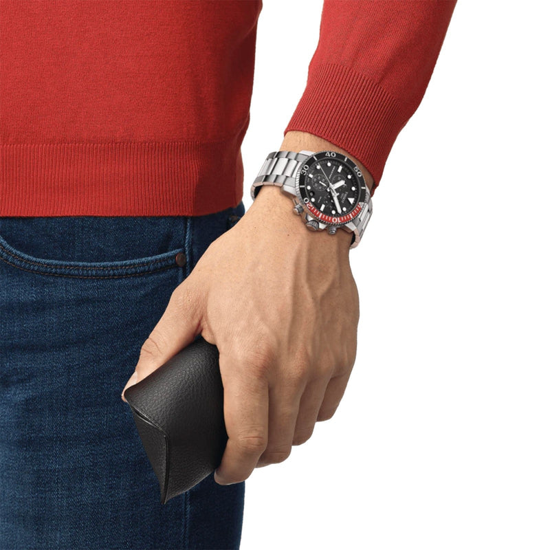 Tissot Seastar 1000 Chronograph Black Dial Silver Steel Strap Watch For Men - T120.417.11.051.01 Buy Now By Tissot