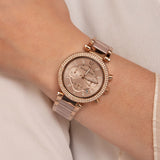 Michael Kors Parker Pink Dial Two Tone Steel Strap Watch for Women - MK5896 Buy Now By Michael Kors
