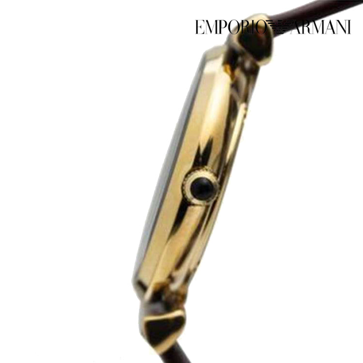 Emporio Armani Gianni T Bar Burgundy Dial Burgundy Leather Strap Watch For Women - AR1757 Buy Now By Emporio Armani