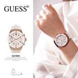 Guess Athena White Dial White Rubber Strap Watch For Women - GW0030L3 Buy Now By Guess