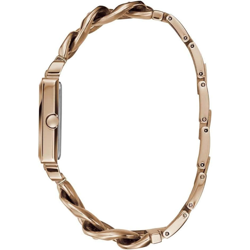 Shop Guess Vanity Rose Gold Dial Rose Gold Steel Strap Watch for Women - W1029L3 in USA