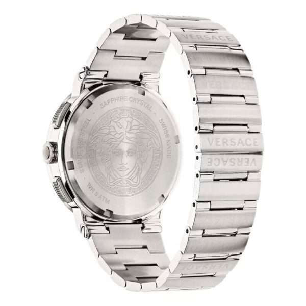 Versace Grace Chronograph Quartz Green Dial Silver Steel Strap Watch For Men - VEZ900121 Buy Now By Versace