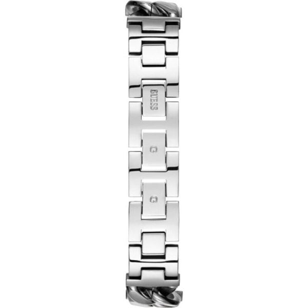 Shop Guess Vanity Diamonds White Dial Silver Steel Strap Watch for Women - W1030L1 in USA