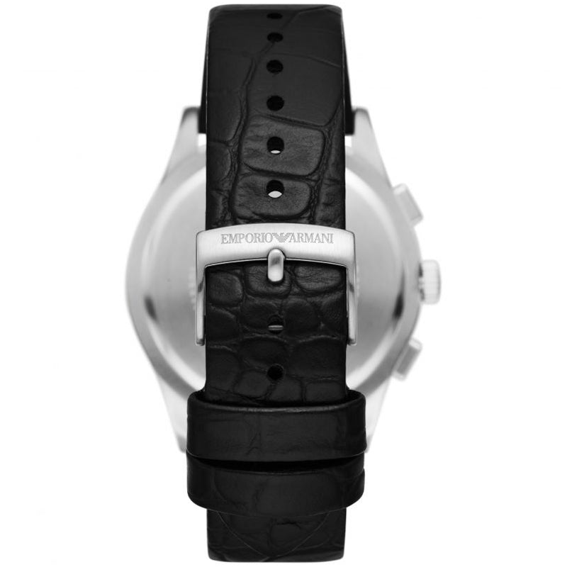 Emporio Armani Paolo Chronograph Black Dial Black Leather Strap Watch For Men - AR11530 Buy Now By Emporio Armani