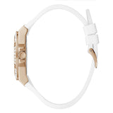 Shop Guess Venus Diamonds White Dial White Rubber Strap Watch for Women - GW0118L4 in USA