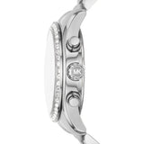 Michael Kors Lexington Chronograph Black Dial Silver Steel Strap Watch For Women - MK7277 Buy Now By Michael Kors