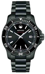 Shop Movado Series 800 Black Dial Black Steel Strap Watch For Men - 2600143 in USA