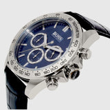 Hugo Boss Ikon Blue Dial Black Leather Strap Watch for Men - 1513176 Buy Now By Hugo Boss