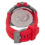 Diesel Mega Chief Chronograph Black Dial Red Silicone Strap Watch For Men - DZ4427 Buy Now By Diesel