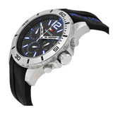 Shop Tommy Hilfiger Sport Multifunction Black Dial Black Rubber Strap Watch for Men - 1791143 in USA
