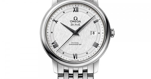 Shop Omega De Ville Prestige Co Axial Automatic White Dial Silver Steel Strap Watch for Men - 424.10.40.20.02.005 in USA