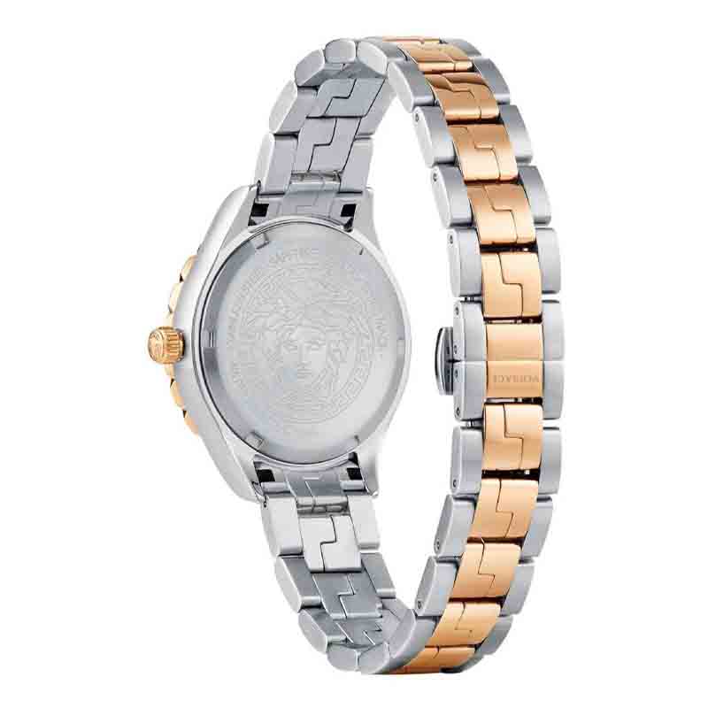 Versace Hellenyium Blue Dial Two Tone Steel Strap Watch for Women - V12060017 Buy Now By Versace
