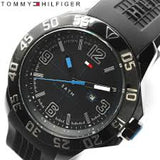 Shop Tommy Hilfiger Sport Multifunction Black Dial Black Rubber Strap Watch for Men - 1790983 in USA