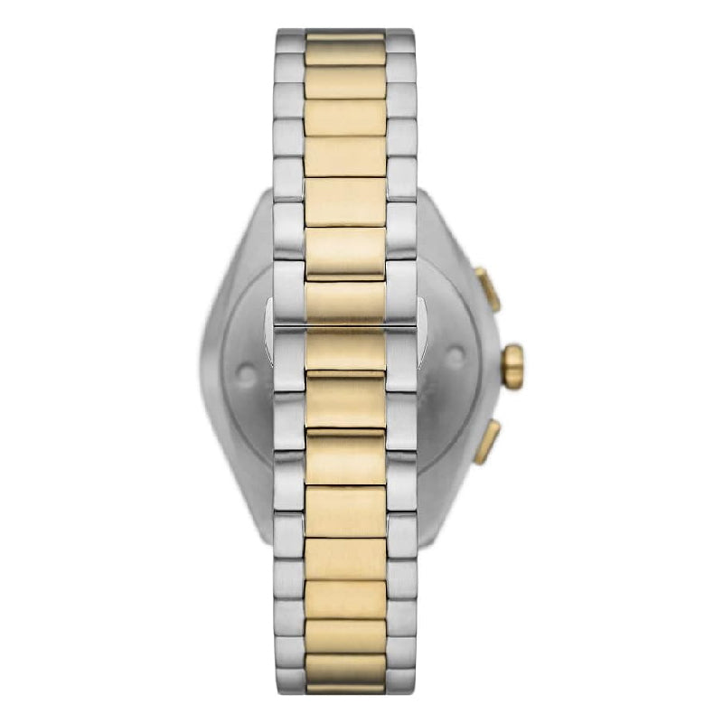 Emporio Armani Claudio Chronograph Green Dial Two Tone Steel Strap Watch For Women - AR11511