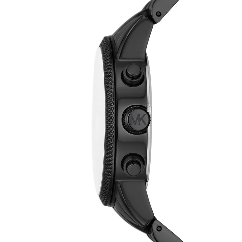 Michael Kors Hutton Chronograph Black Dial Black Steel Strap Watch For Men - MK9089 Buy Now By Michael Kors