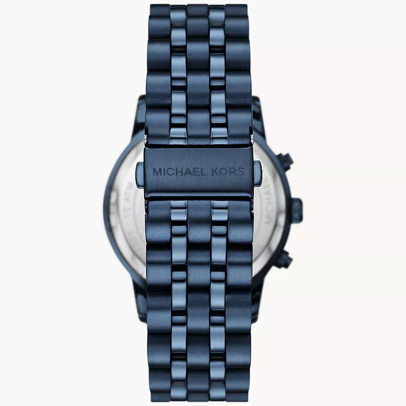 Michael Kors Hutton Chronograph Blue Dial Blue Steel Strap Watch For Men - MK9088 Buy Now By Michael Kors
