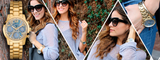Guess Mini Sunrise Quartz Blue Dial Gold Steel Strap Watch For Women - W0448L6 Buy Now By Guess