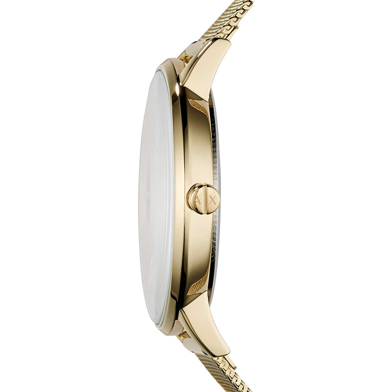 Armani Exchange Lola Analog Gold Dial Gold Mesh Strap Watch For Women - AX5536 Buy Now By Armani Exchange