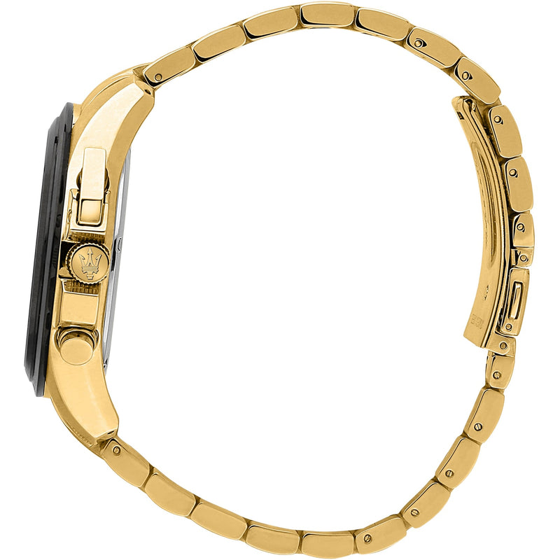 Maserati Traguardo Skeleton Black Dial Gold Steel Strap Watch For Men - R8873612058 Buy Now By Maserati