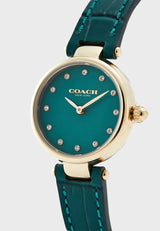 Coach Park Analog Green Dial Green Leather Strap Watch for Women - 14503534 Buy Now By Coach