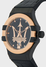 Maserati Potenza Quartz Black Dial Black Leather Strap Watch For Men - R8851108032 Buy Now By Maserati