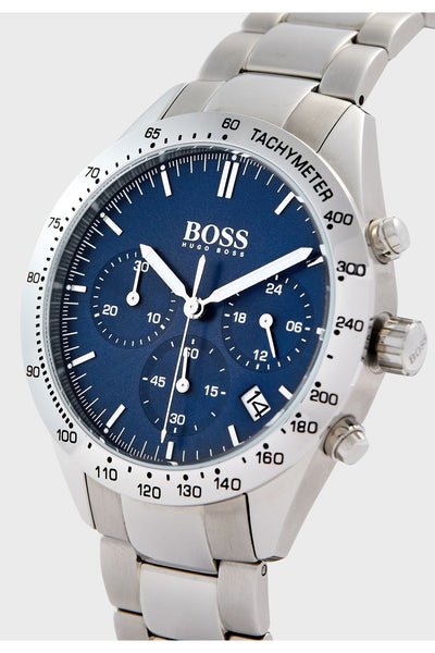 Shop Hugo Boss Talent Blue Dial Silver Steel Strap Watch for Men - 1513582 in USA