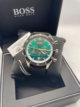 Hugo Boss Santiago Green Dial Black Nylon Strap Watch for Men - 1513936 Buy Now By Hugo Boss