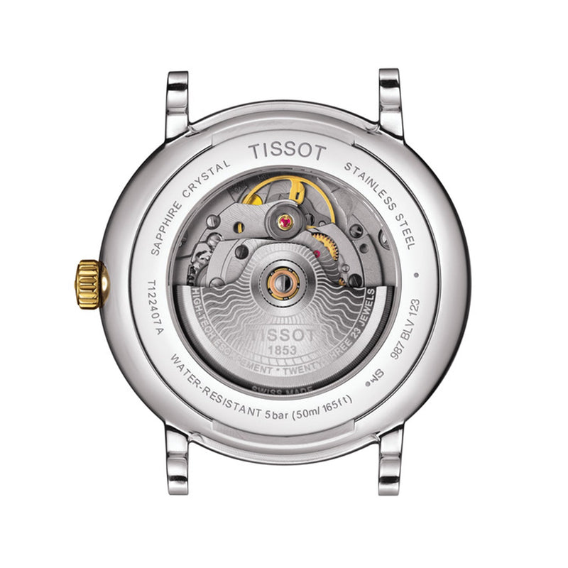 Tissot Carson Premium Powermatic 80 White Dial Two Tone Steel Strap Watch For Men - T122.407.22.031.00 Buy Now By Tissot