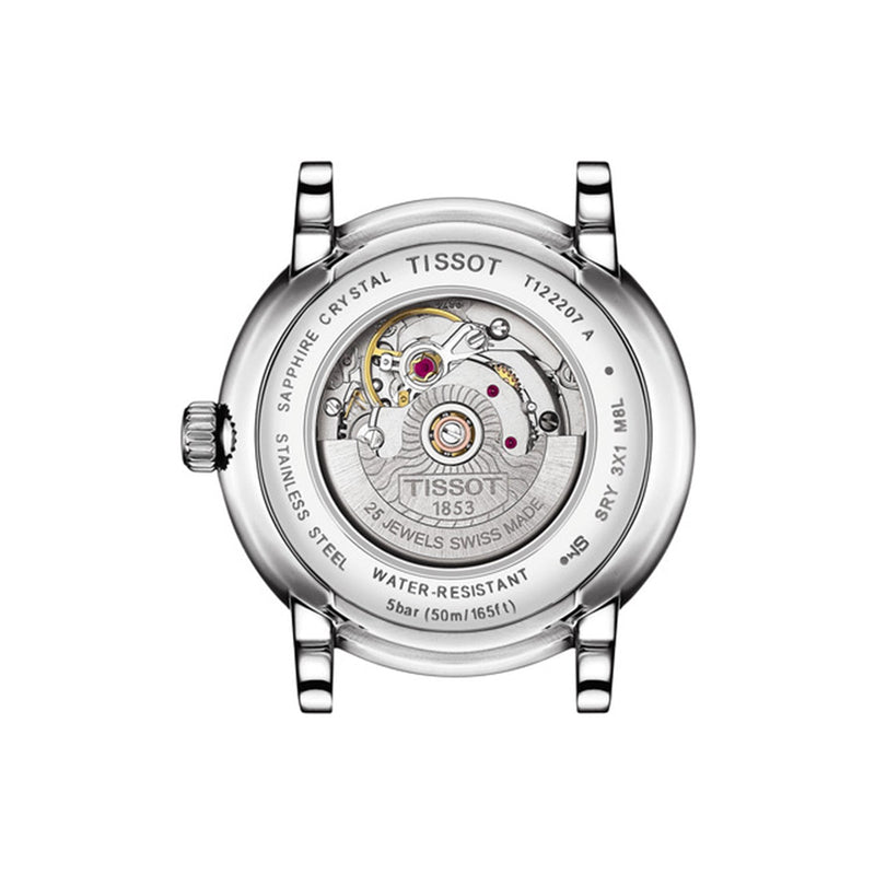 Tissot T Classic Carson Premium White Diamonds Dial Silver Steel Strap Watch for Women - T1222071103600 Buy Now By Tissot